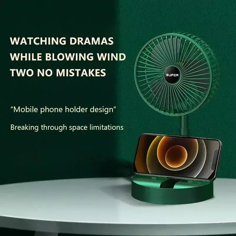 Mini ventilador elétrico portátil ajustável, Pequeno ventilador de refrigeração, Handy Desk, Casa, Escritório, Bateria de mesa, USB Recarregável
