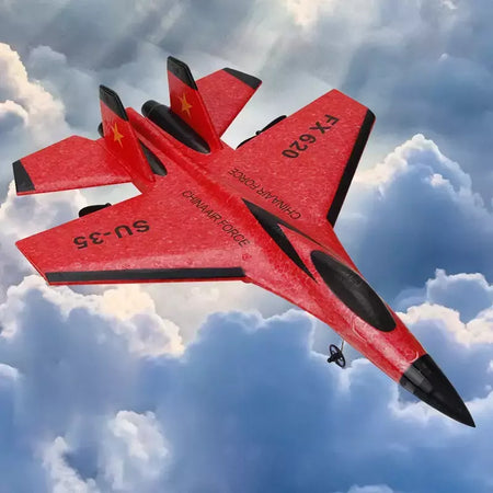 Avião de combate de controle remoto para crianças, RC Foam Aircraft, SU-35 Plane, 2.4G Radio Control Glider, brinquedos para meninos