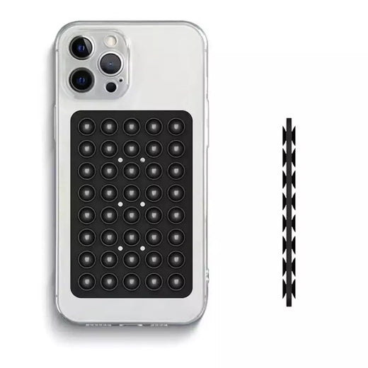 Capa de telefone com ventosa de silicone dupla face, suporte removível para selfies e vídeos mãos-livres, basta usar para vidro liso