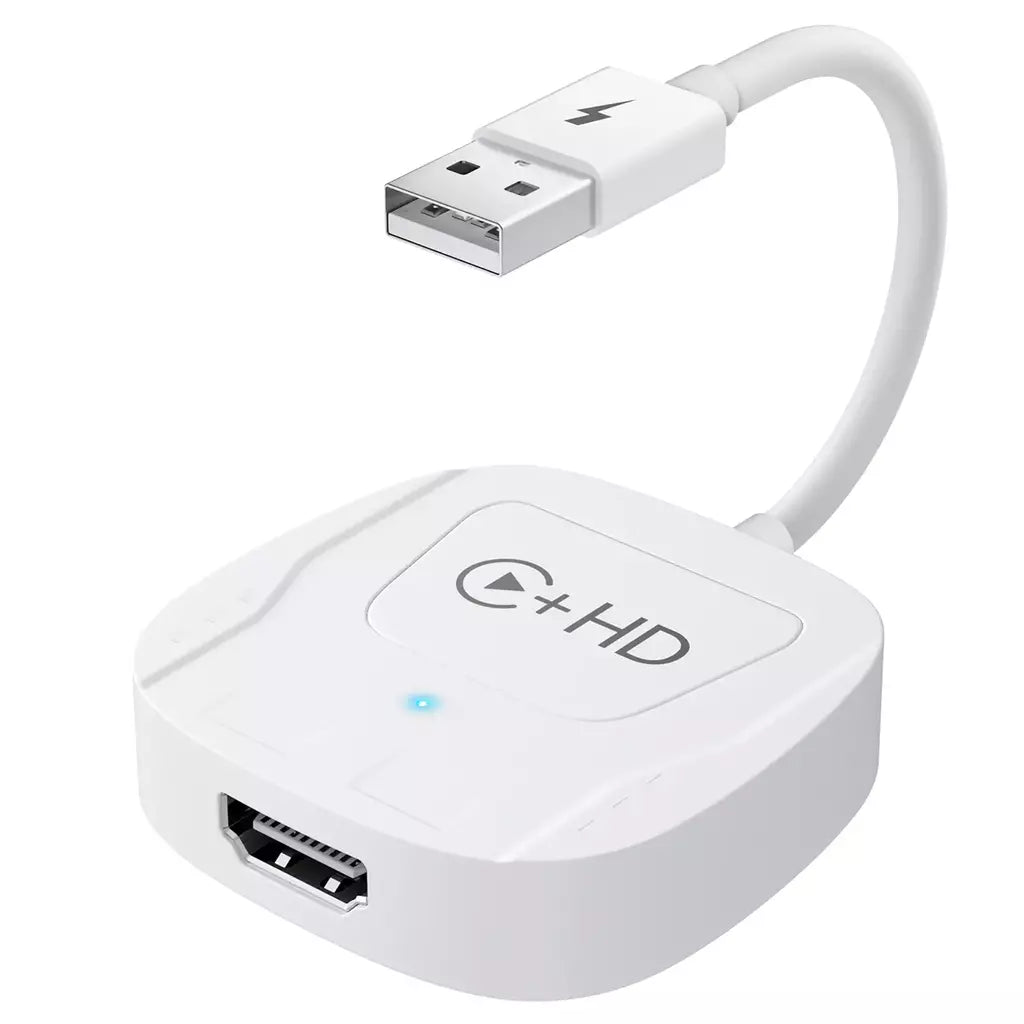 Adaptador sem fio Carplay com Youtube/Netflix/Tiktok, dongle USB Carplay sem fio para Carplay com fio de fábrica para Wireless
