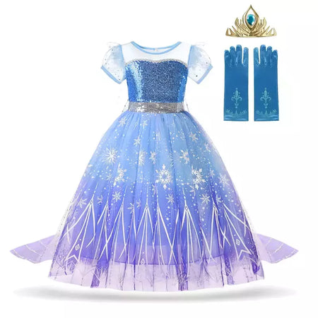 Elsa menina vestidos princesa traje crianças lantejoulas fantasia crianças cosplay rainha roupas halloween carnaval vestidos de festa