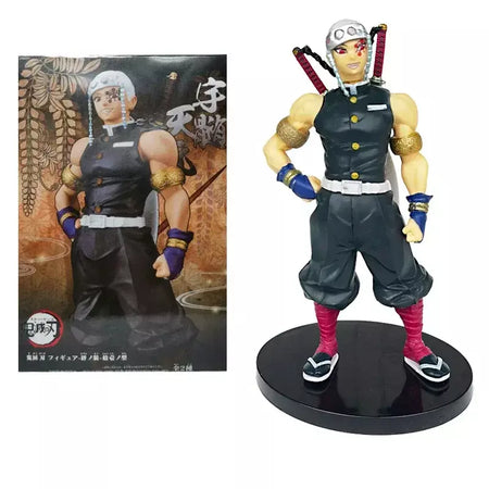 Anime figura demônio slayer figuras kimetsu não yaiba boneca tanjiro nezuko zenitsu estatueta inosuke guerreiro figura de ação modelo brinquedos