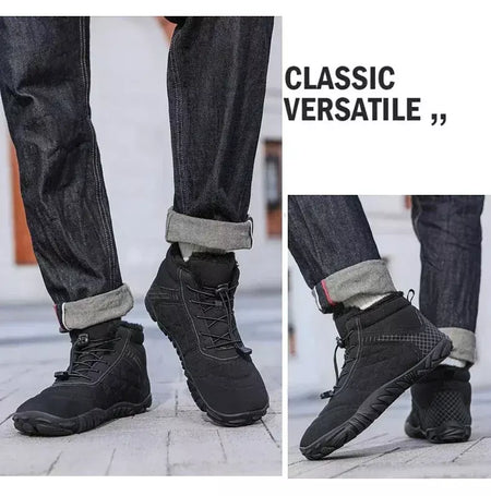 2024 novas botas de inverno para homens neve descalço mulheres ao ar livre antiderrapante pele quente tênis casuais plus size botas de tornozelo sapatos de caminhada