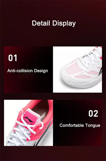 Li-ning unissex gladiador ii sapatos de treinamento de badminton almofada forro de rebote das mulheres dos homens tênis de suporte estável aytv017