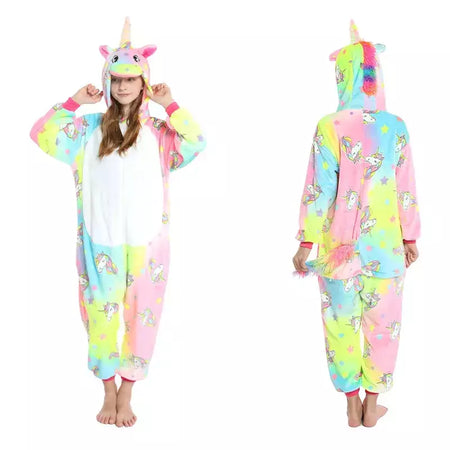 Children Stitch Pijama de flanela, Unicórnio Kigurumi Onesies, Blanket Sleepers, Kigurumi, Crianças, Meninos, Meninas, Bebê, Inverno