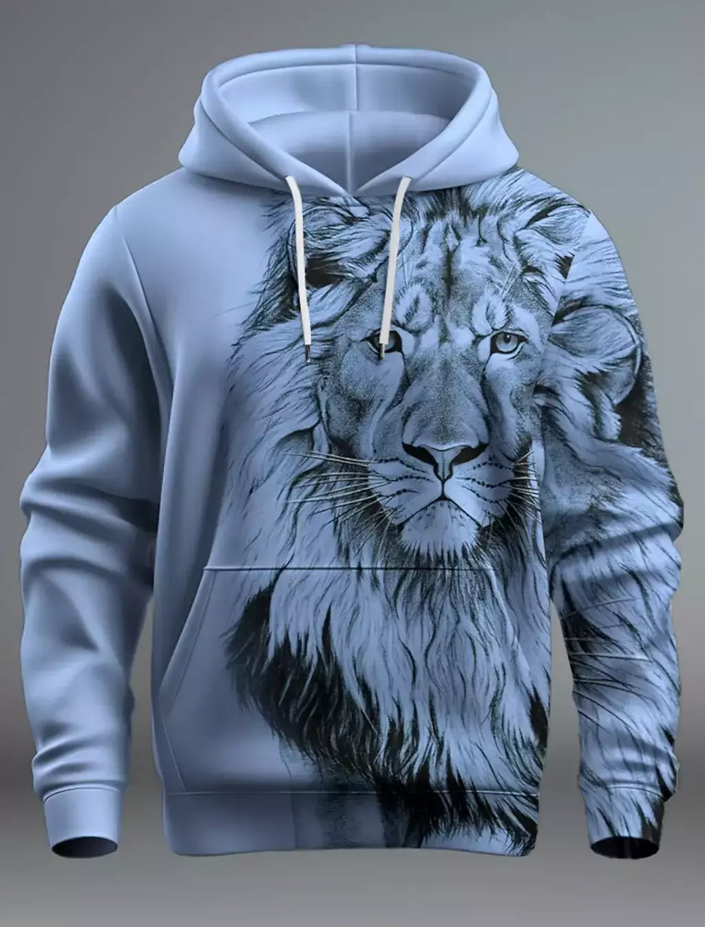 Capuz de manga comprida masculino, moletom com capuz, impressão 3D, bolso frontal, streetwear, moda primavera, novo