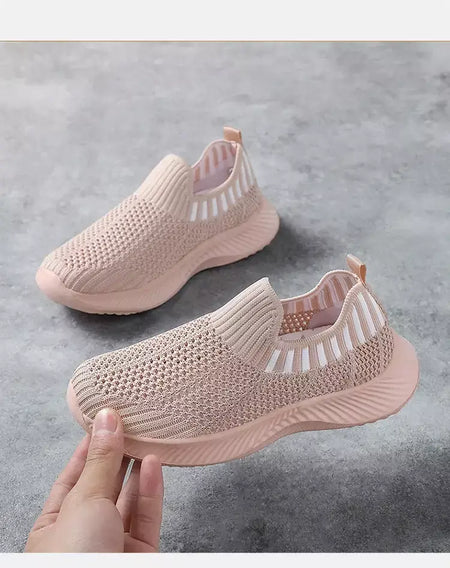 Crianças meninos sapatos casuais leves sola macia respirável crianças meninas esportes andando tênis antiderrapante