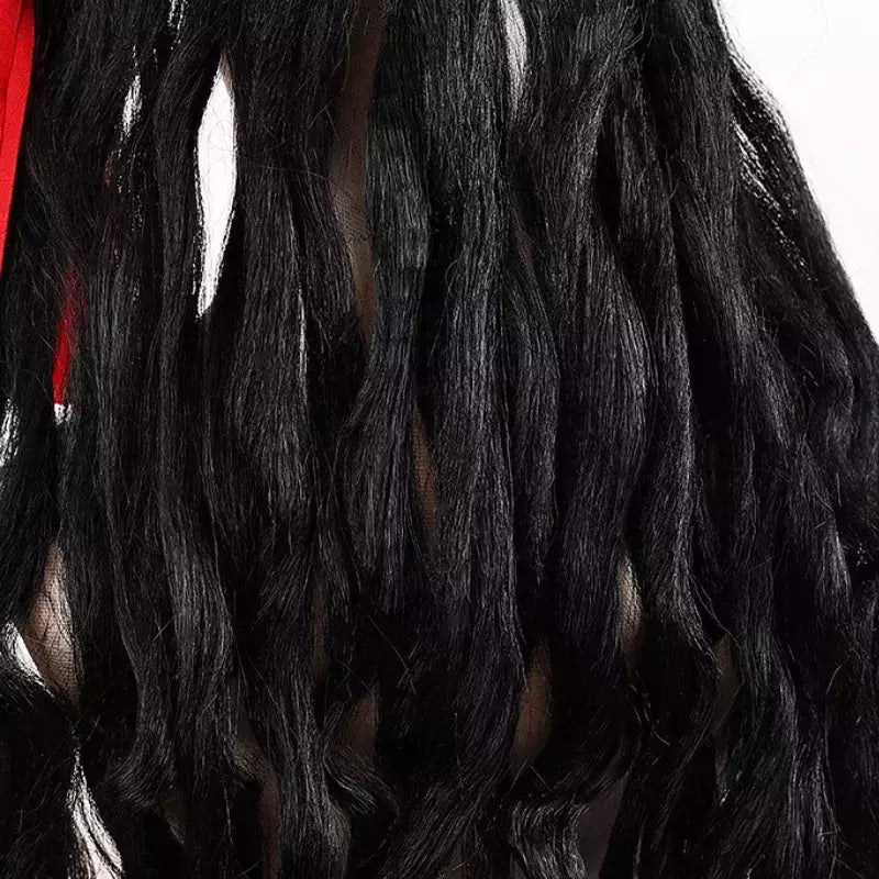 Adulto masculino caribe pirata chapéu peruca halloween palco desempenho pirata capitão traje peruca acessórios de festa jack sparrow peruca