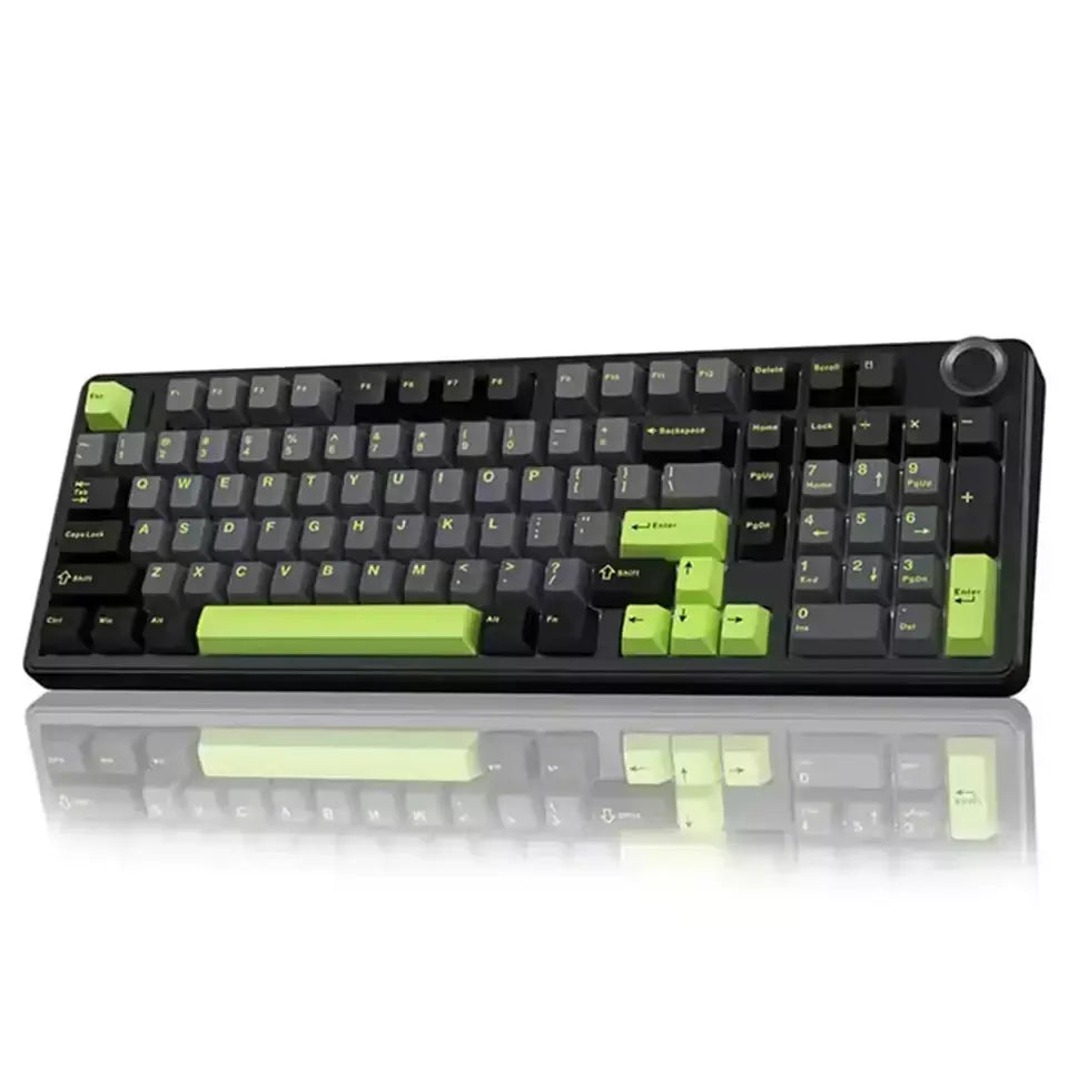 Teclado mecânico para jogos AULA F99PRO, 99 teclas, três modos, sem fio, estrutura de junta permutável, teclado personalizado com botão de mídia