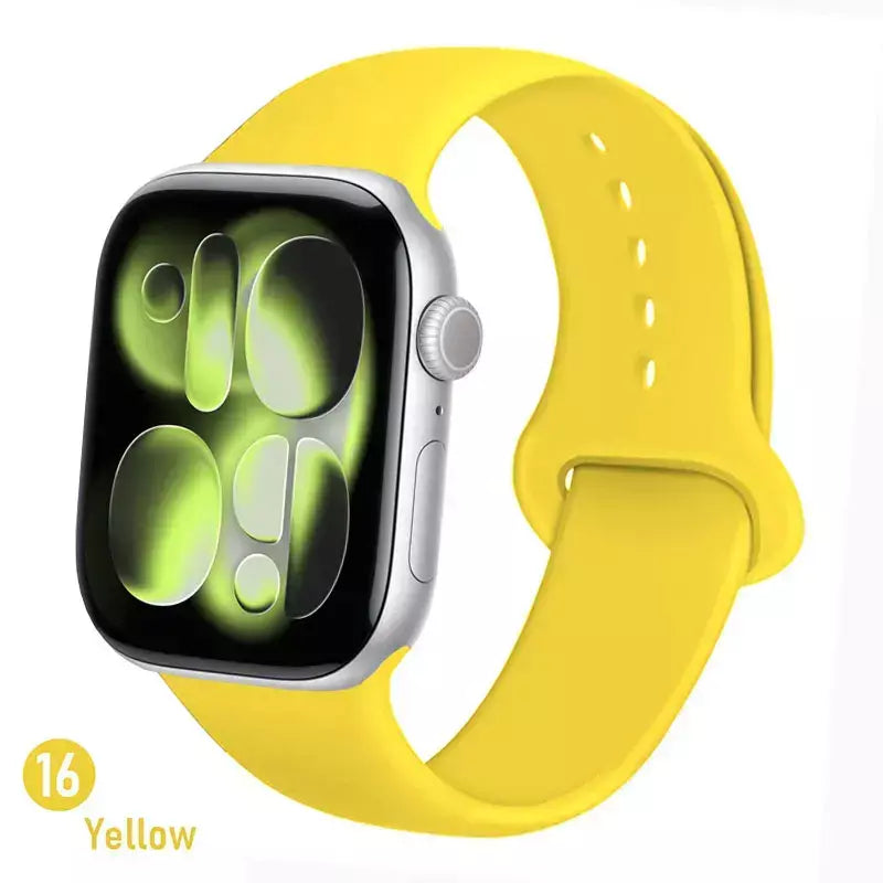 Pulseiras de silicone para apple watch pulseira 44mm 45mm 40 41mm 42-46mm pulseiras esportivas iwatch série 10 11 9 8 7 6 5 4 se ultra 3/2 49mm