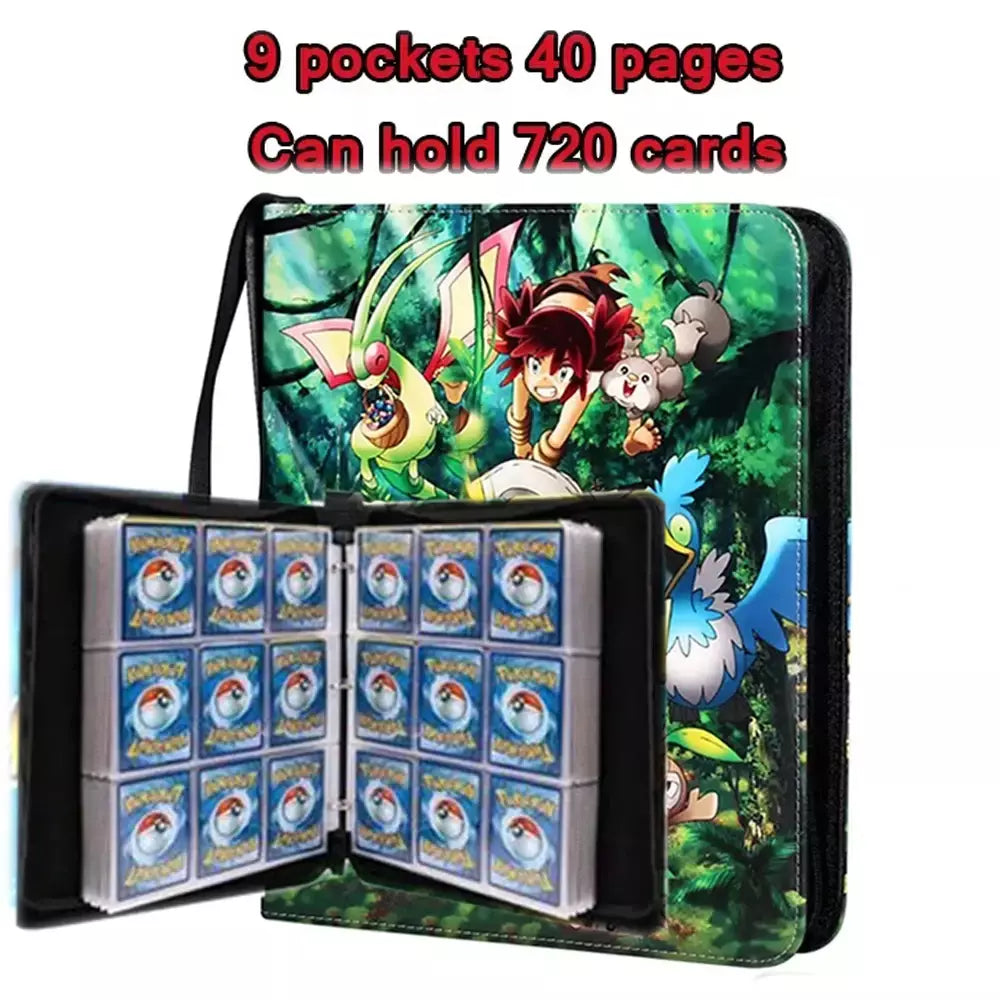 &Binder Trading Card para Pokémon, cartão de coleção de fichário, suporte de livro personalizado com 50 mangas, 400 bolsos