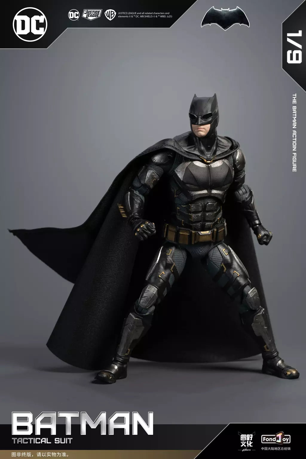 Novo original fondjoy bruce wayne batman figura tático batuit batman liga da justiça figuras detetive quadrinhos 1/9 pvc brinquedo do miúdo