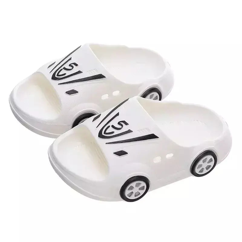 Chinelos luminosos das crianças forma do carro meninos meninas moda sapatos bonitos banheiro crianças chinelos da criança