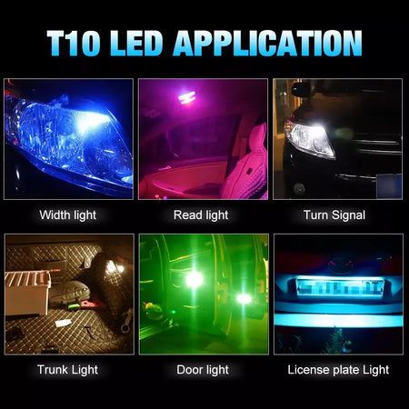 2/6x w5w t10 lâmpadas led canbus w5w safira cob drive-free led cunha lâmpada 6000k 168 194 led 5w5 interior do carro cúpula lâmpada de leitura