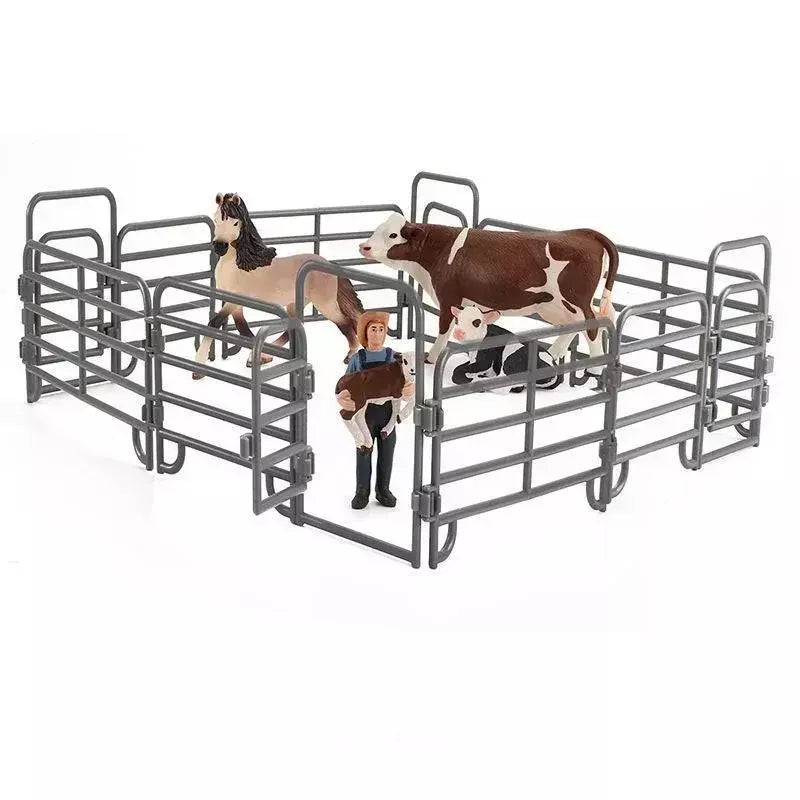 Crianças dinossauro portal quadro fingir jogar simulação casa de fazenda animal corral cerca portão para crianças figuras ação acessórios