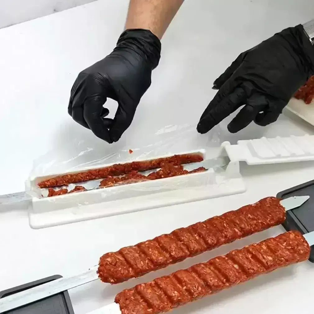 Fabricante de kebab molde de plástico kabob fabricante imprensa churrasco espeto carne manual kebab fazendo ferramenta churrasco gadget plástico kebab imprensa molde