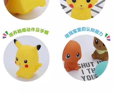 Pokemon pikachu figuras banheiro banho chuveiro do bebê crianças jogar brinquedos de banho de água para crianças aspersão chuveiro natação brinquedos de água