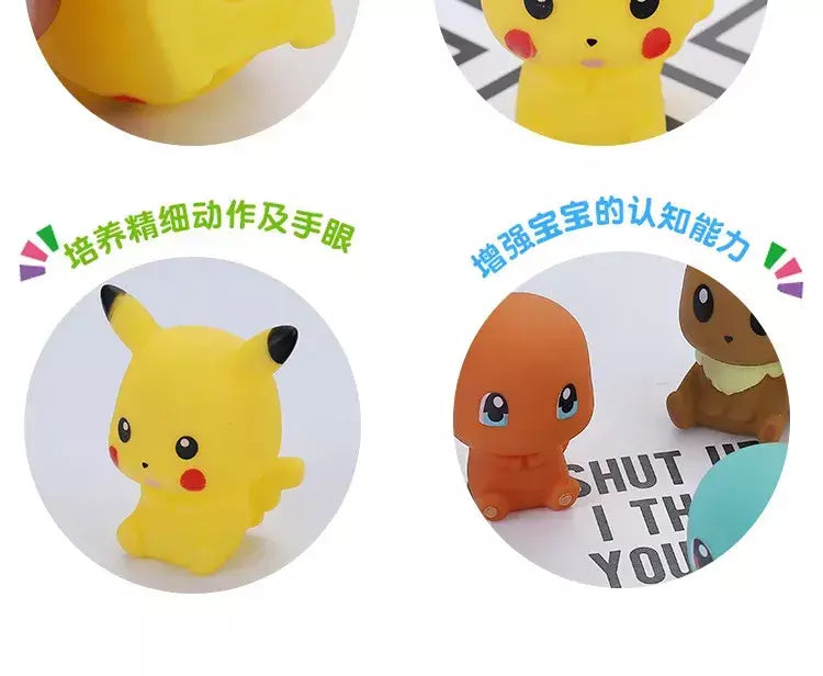 Pokemon pikachu figuras banheiro banho chuveiro do bebê crianças jogar brinquedos de banho de água para crianças aspersão chuveiro natação brinquedos de água