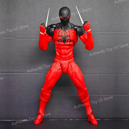 Em estoque brinquedos bagunça homem aranha symbiote spiderman messtoys terno preto vizinho scarlet aranha anime figura de ação presentes brinquedos