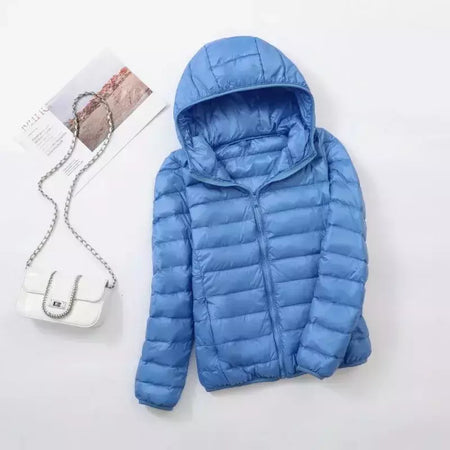 Casaco fino leve com capuz de pato para mulheres, casaco curto fino, streetwear quente, branco, plus size, casacos, outono, inverno, 2023