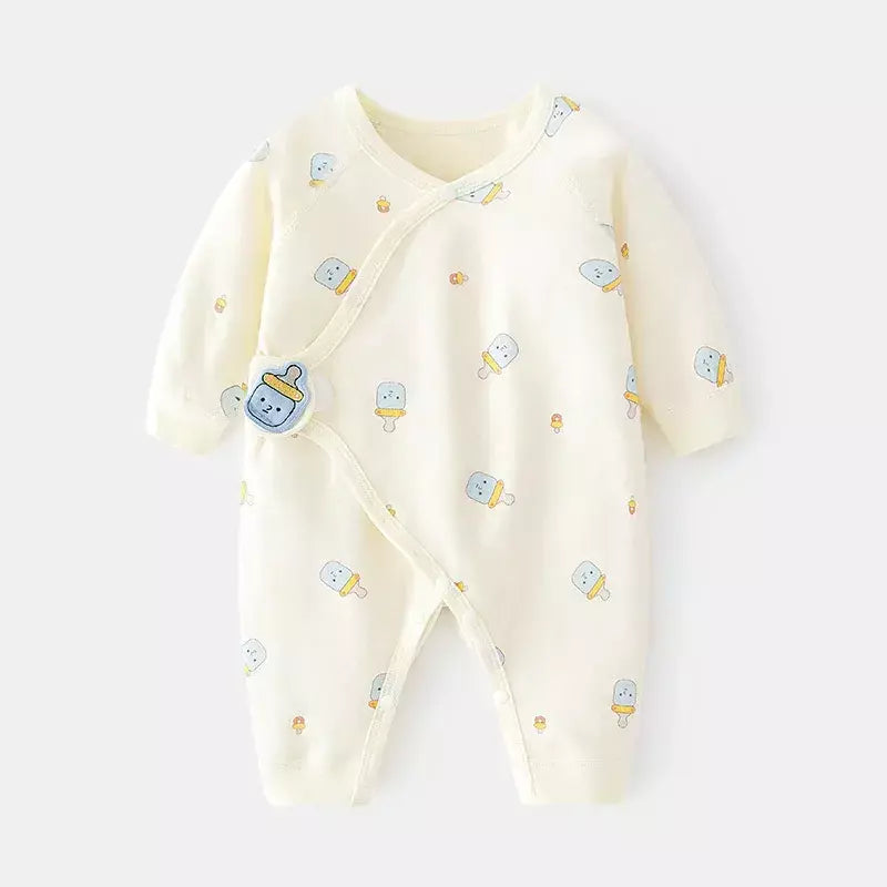 Algodão bebê recém-nascido menina menino macacão impressão infantil macacão casual roupas recém-nascidos para meninas meninos primavera outono roupas novo 0-6m
