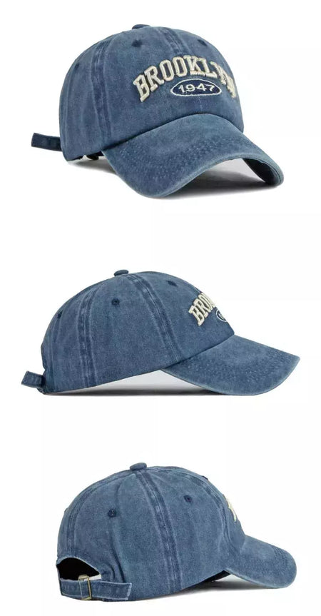 Boné de beisebol para quatro temporadas masculino e feminino, casual retrô lavado de algodão, bordado snapback, proteção solar unissex, verão, 4 estações