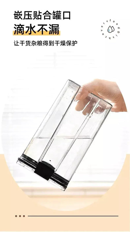 Conjuntos de cozinha empilháveis selados, 460-1800ml, caixa de plástico para armazenamento de alimentos, garrafa multigrãos, frutas secas, chá, recipientes de armazenamento