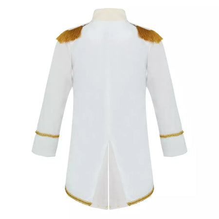 Meninos príncipe cosplay traje manga longa franja de ouro trança veludo smoking tailcoat tribunal real cosplay jaqueta vestir-se