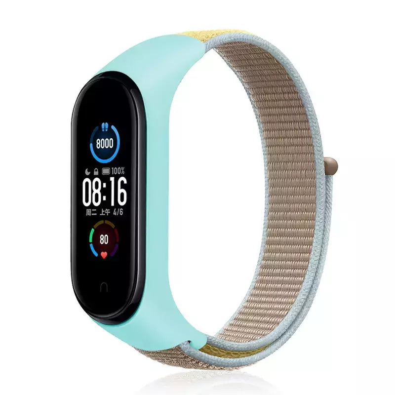 Correia de nylon para Xiaomi Mi Band, pulseira esportiva confortável, pulseira para Mi Band 7, 6, 5, 4, 3