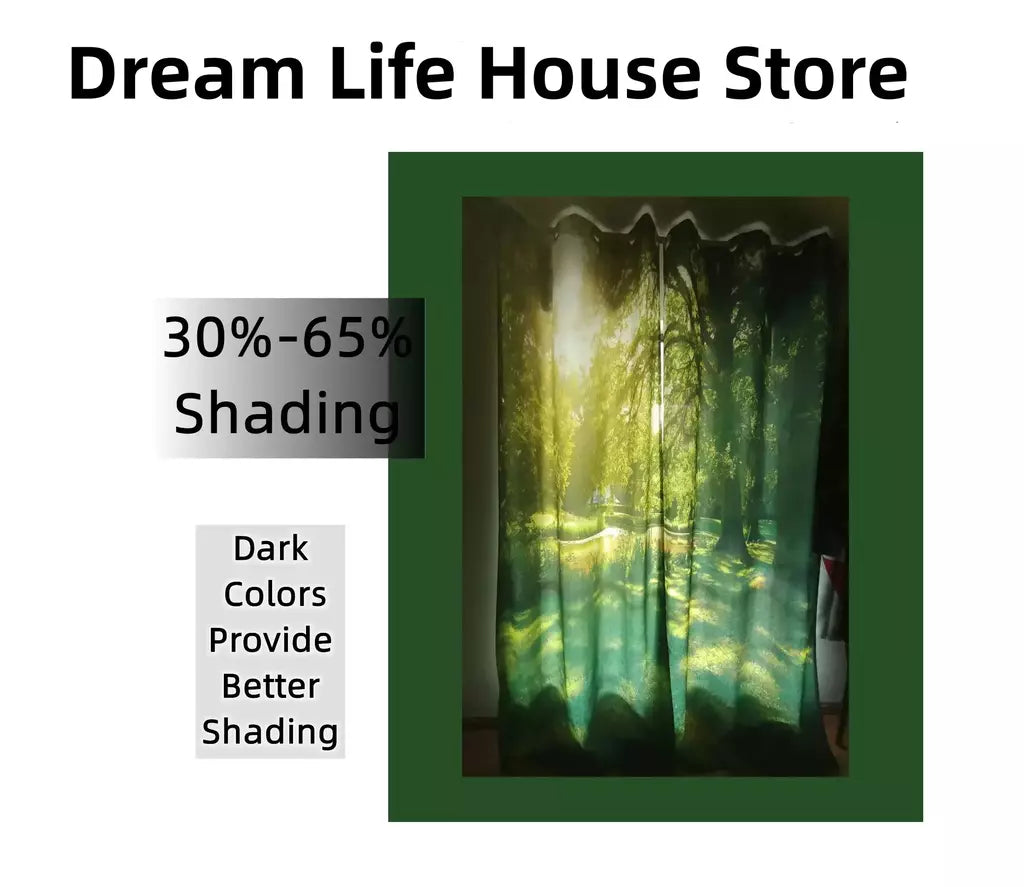 3D Printed Rose Shading Window Curtain para crianças, leão, tigre, lobo, animal, sala de estar, quarto, cozinha, porta, salão, decoração de casa