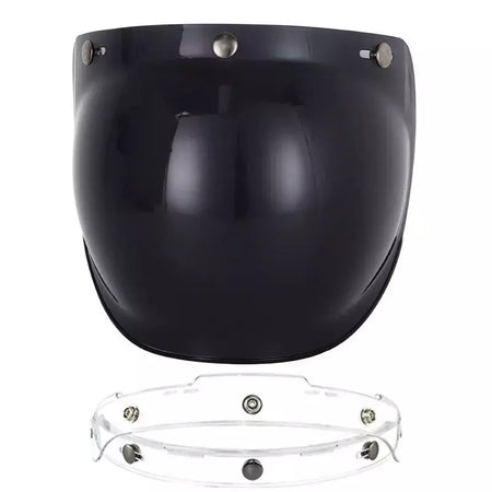Capacete de motocicleta bolha escudo viseira anti-nevoeiro proteção uv lente hd para capacete retro rosto aberto meio capacete bolha óculos lente