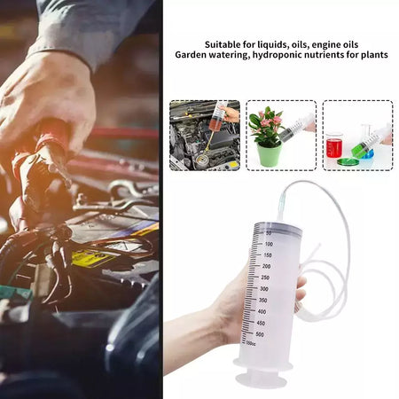 Seringas grandes de 100-550ml com tubo para seringas de plástico líquido com tampa de ponta para distribuição de cola, rega, recarga, alimentação