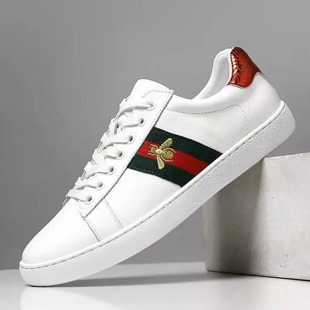 Tênis homem plano de alta qualidade casual esportes couro confortável sapatos de caminhada design de luxo sapatos de skate originais para homem