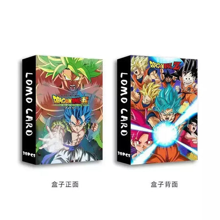 30 pçs dragon ballz lomo cartões photocard dupla face super saiyan goku impressão álbum de fotos cartão coleção cartões postais presentes engraçados