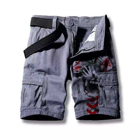 Calça masculina solta de algodão cargo, shorts casuais para esportes ao ar livre, confortável, tamanho grande, níquel, verão