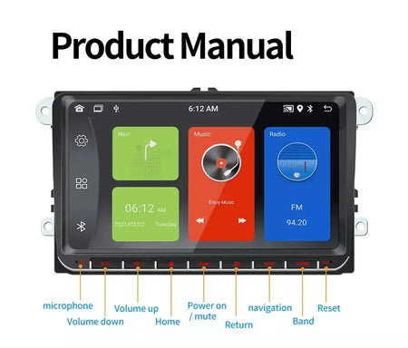 2din rádio do carro android para volkswagen golf 5 6 polo passat b6 b7 cc skoda jetta universal multimídia carplay wifi navegação gps