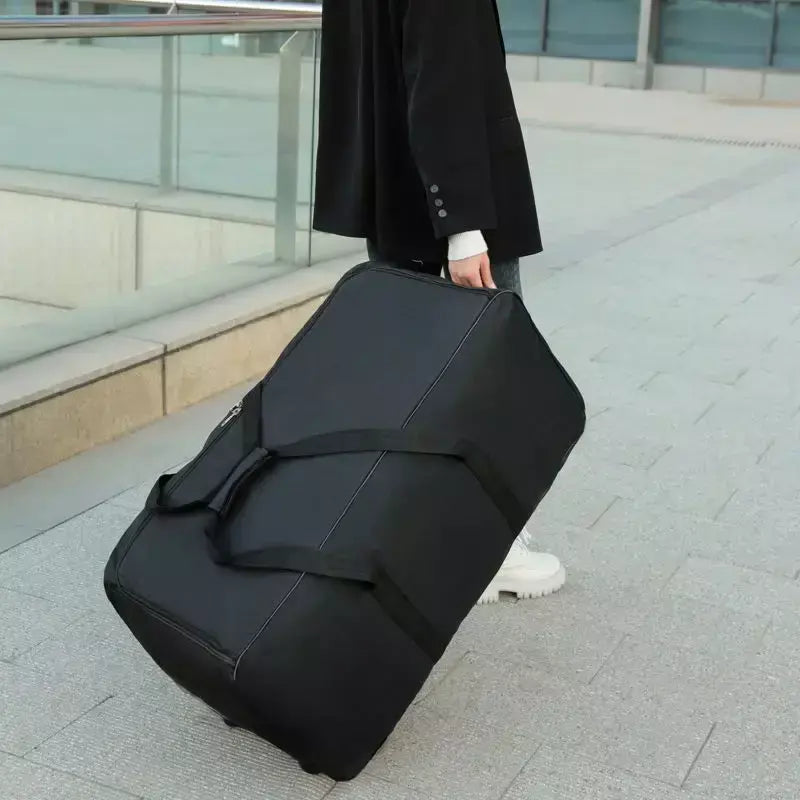 Sacos de roda dobráveis saco de armazenamento de bagagem com rodas grande capacidade carry on bagagem transportadora expansível trole mala