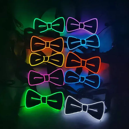 Suspensórios de led iluminados masculinos, gravata borboleta unissex, calças elásticas ajustáveis, suspensório iluminado com led para festival de música, festa de fantasia
