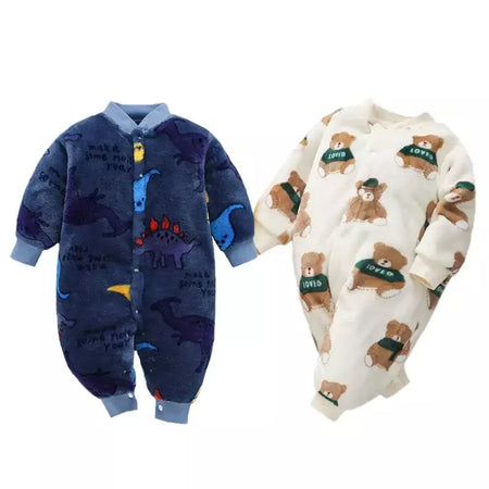 Bebê recém-nascido primavera inverno roupas jaqueta infantil para meninas macacão para meninos flanela macia bebe macacão roupas de bebê 0-18 meses
