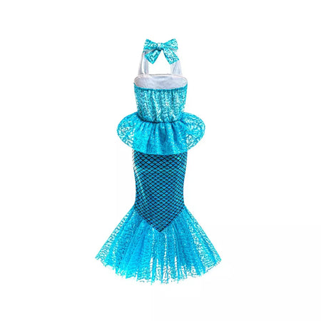 Meninas escala roxa princesa sereia ariel cosplay vestido de halloween vestido de festa de aniversário meninas verão praia vestido de férias