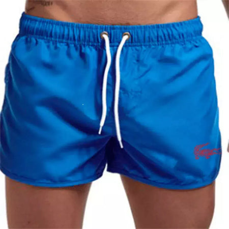 Calção de banho com cordão masculino, roupa de banho, shorts de banho, shorts respiráveis, surfe de verão, calções de praia, calças esportivas