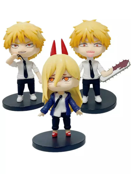 Nova motosserra homem kuromi power estatuetas de ação anime figura motosserra homem estatueta de energia para crianças brinquedos presentes de natal