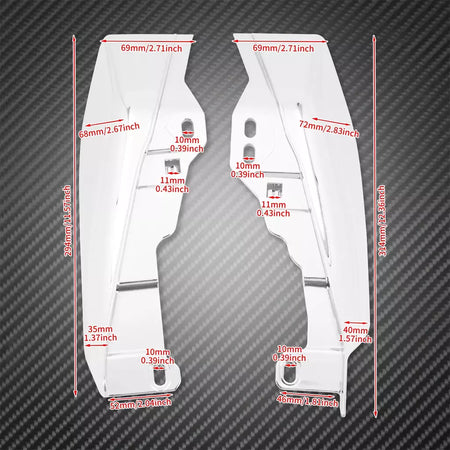 Motocicleta mid-frame defletor de ar escudo térmico guarnição capa para harley touring electra street glide road king fltrx 2001-23 24-up