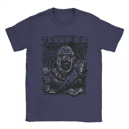2025 engraçado terrível palhaço filme de terror camiseta para homens crewneck puro verão t camisas manga curta camiseta plus size roupas