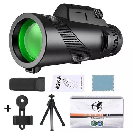 80x100 portátil zoom hd 5000m telescópio dobrável de longa distância mini telescópio poderoso para caça esportes ao ar livre acampamento viagem