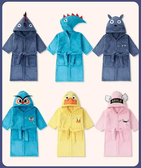Roupão de Banho Criança, Robe Banho Infantil Absorvente Macio, Roupa Banho Bebé, Toalha com Capuz Infantil, Artigos Banheiro, Roupão Praia Piscina Menino Menina, Pijama Lar