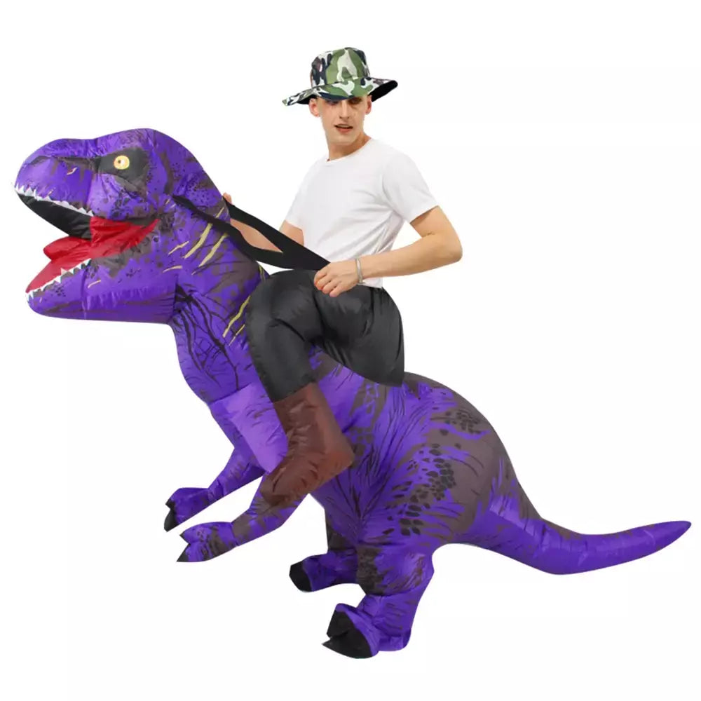 Adulto trajes de dinossauro inflável halloween anime festa cosplay disfraz purim mascote listrado role play roupas para homem mulher