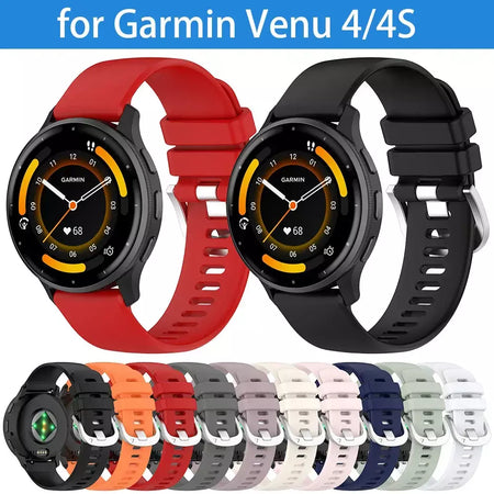 Pulseira de relógio para Garmin Venu 4 41mm 45mm Silicone 18mm 22mm Substituição de pulseira