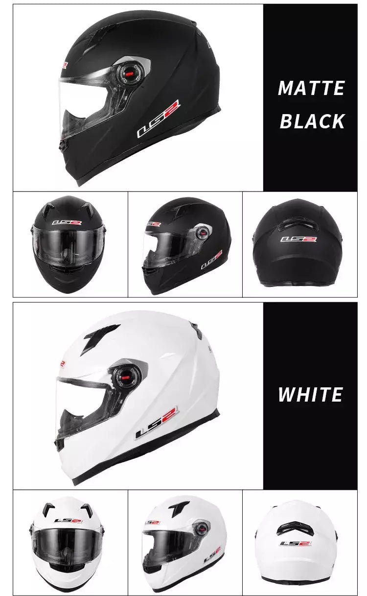 Ls2 rosto cheio capacete da motocicleta das mulheres dos homens capacete de motocross de alta resistência abs escudo 3c aprovado acessórios da motocicleta ff358