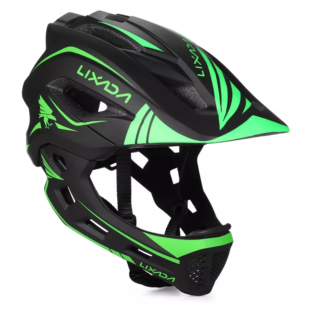 Lixada crianças 2-em-1 destacável capacete facial completo crianças esportes capacete de segurança da bicicleta equipamentos de proteção crianças capacete de ciclismo